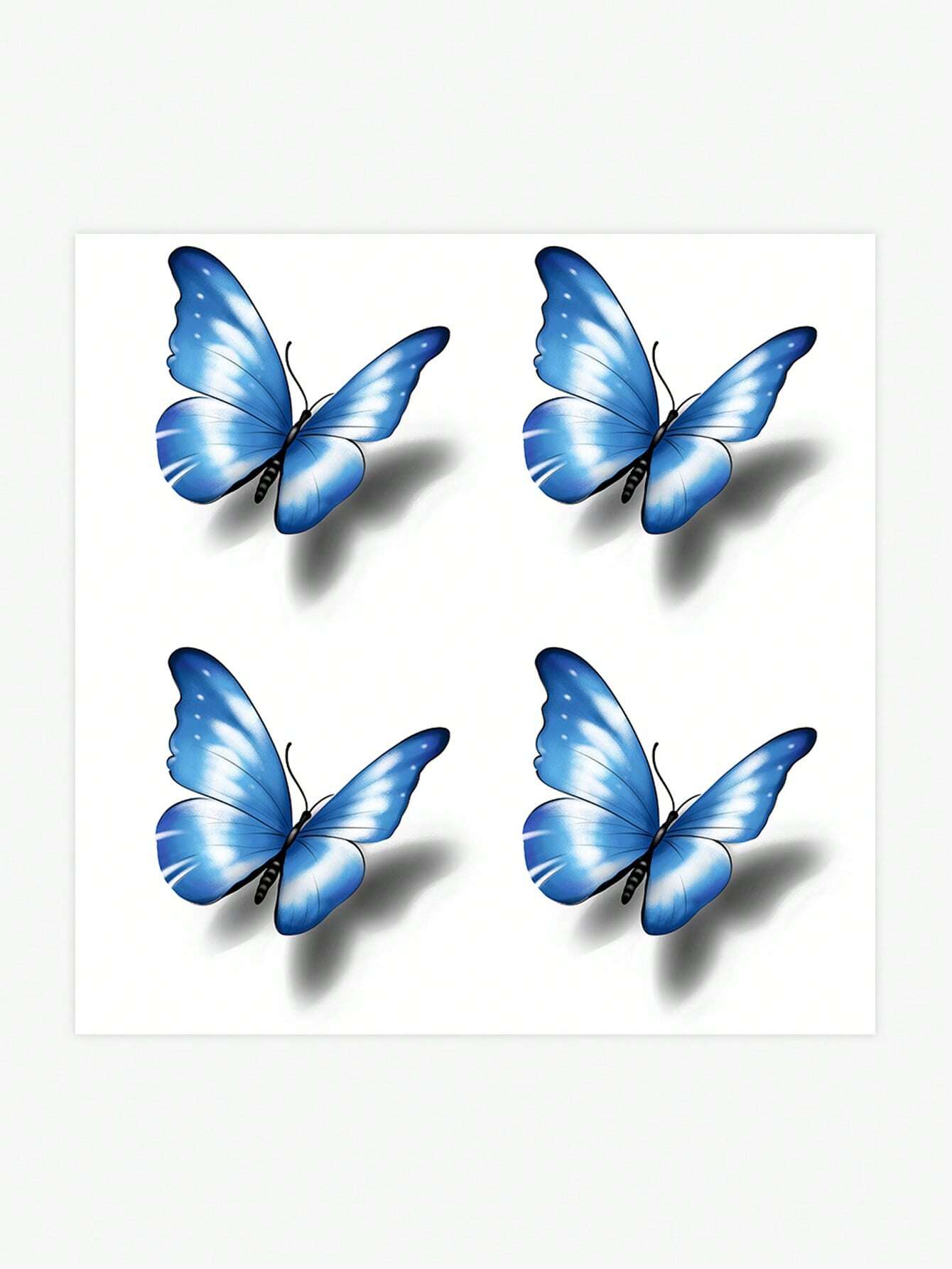 18002 1b-055 Tatuaje diseño Mariposa 3d 1 Pza