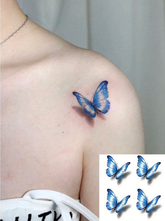 18002 1b-055 Tatuaje diseño Mariposa 3d 1 Pza