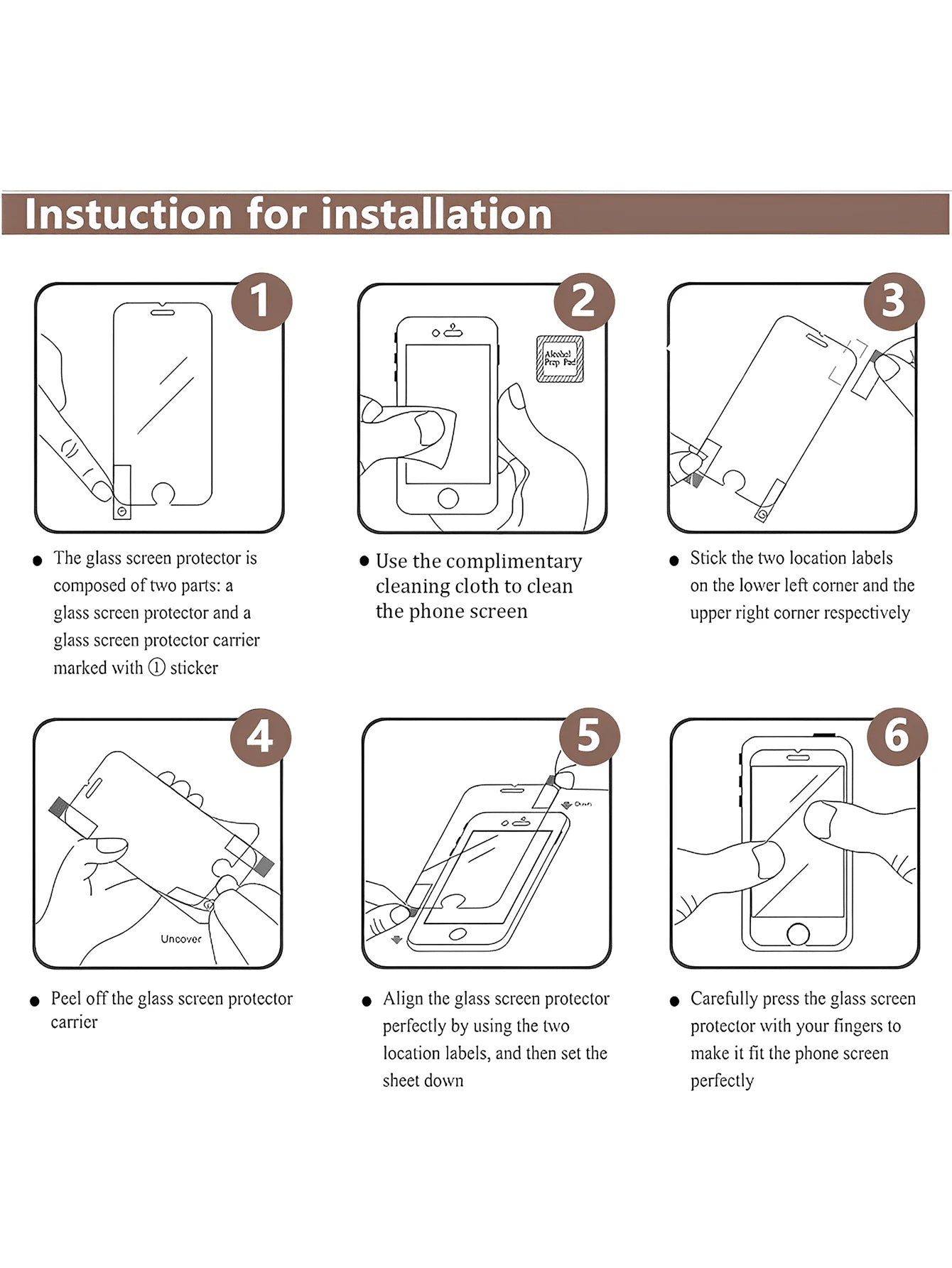 9182 2t-ProPa Protector de Pantalla y Cámara 6 Piezas