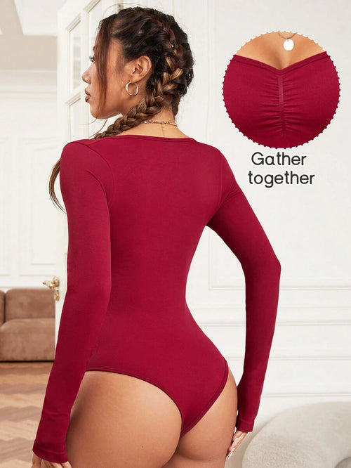 10881 1t-007 Body cuello scoop deportivo