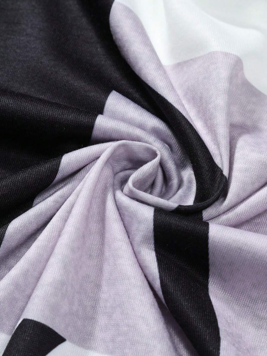 9750 1t-396 Hombres Camiseta con estampado geométrico