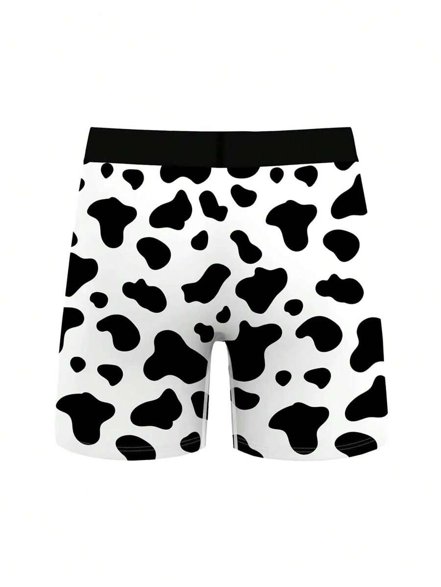 9576 1a-044 Boxer Para Hombres Con Diseño De Corbata De Moño Y Estampado De Vaca