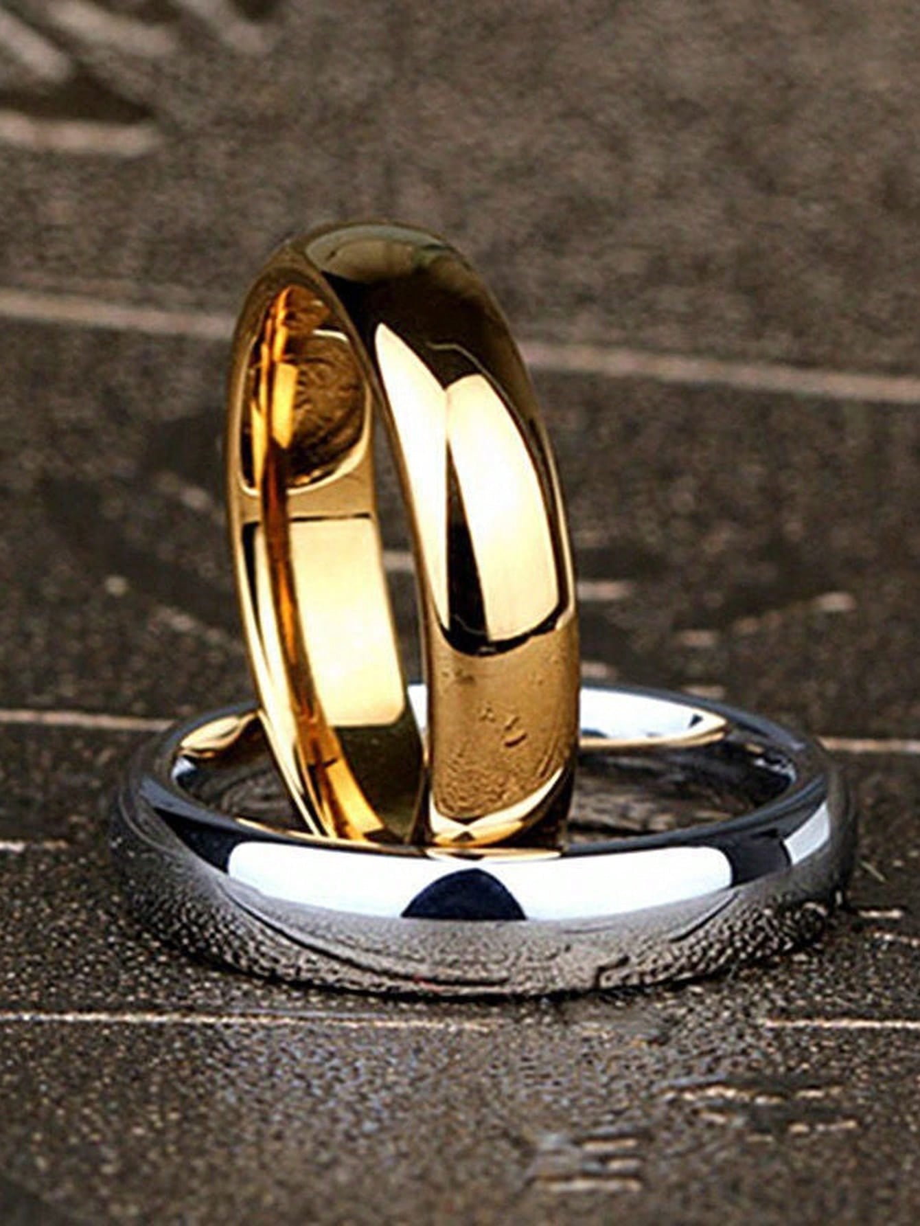 9488 1b-070 Dos Piezas/set Anillos De Moda