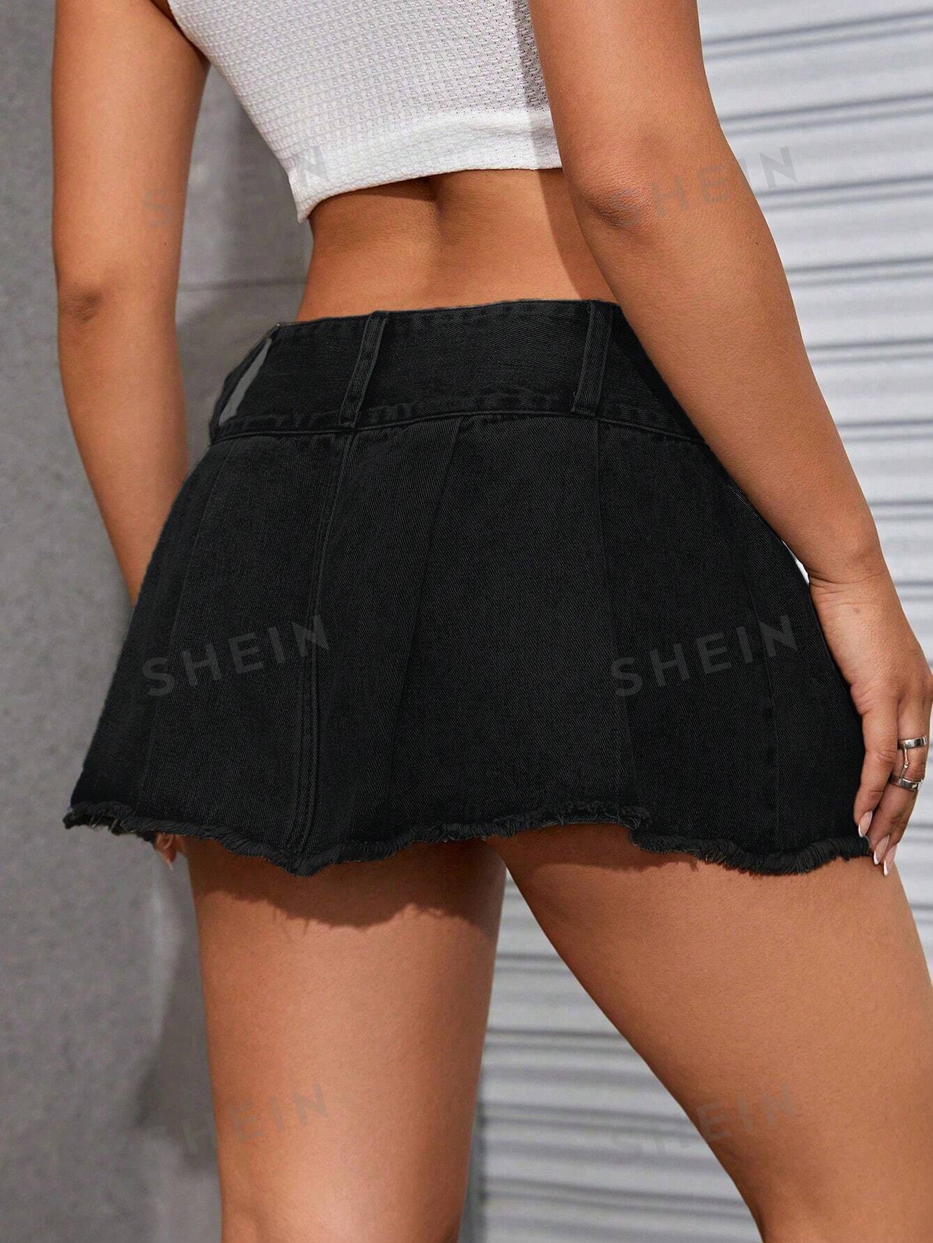 18331 1a-030 Falda Vaquera Plisada 1 Pza