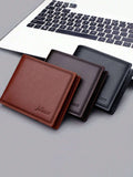 6423 1t-002 Cartera Corta De Cuero Para Hombre Con Clip De Dinero