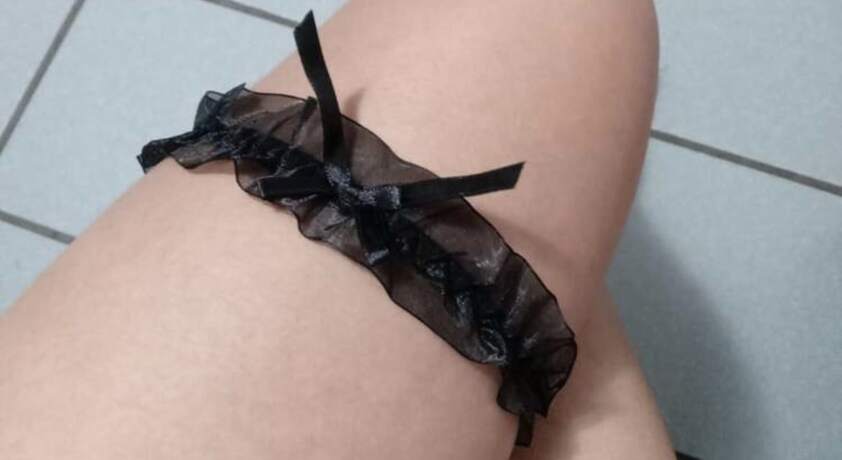 13363 1b-062 Cinturón De Liga De Encaje Sexy Con Lazo Y Banda Elástica