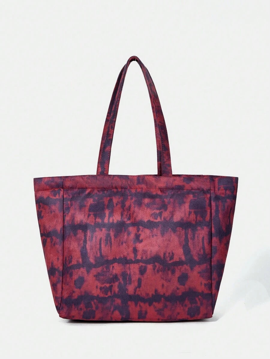 8766 1t-002 Bolso Tote Teñido Anudado Para Mujer