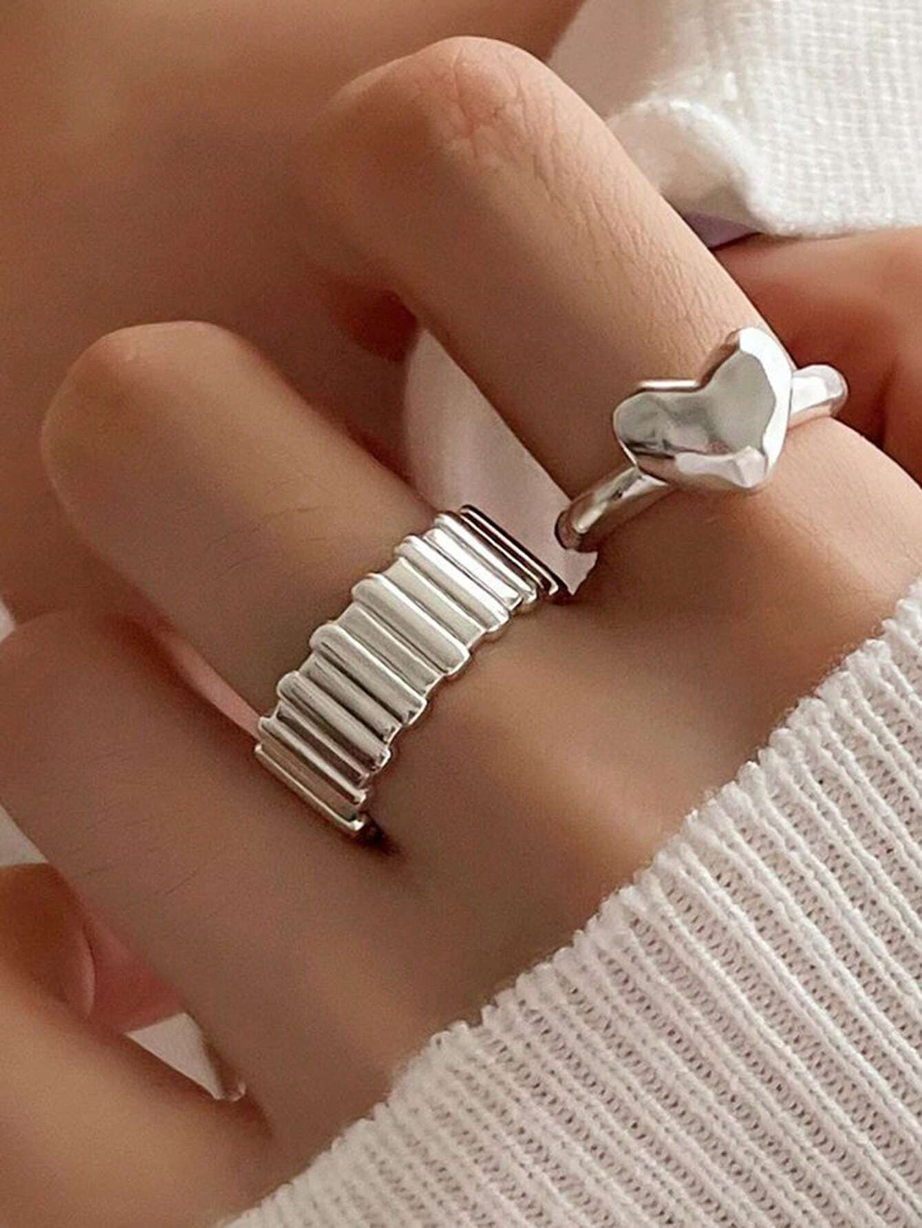 14984 1b-033 Anillos De Pareja 2 Pzas