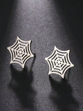 16045 1b-036 Pendientes Forma Telaraña 2 Pzas
