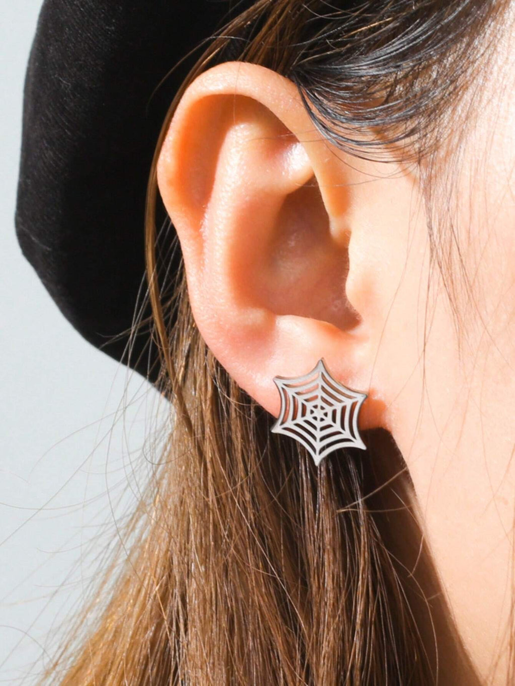 16045 1b-036 Pendientes Forma Telaraña 2 Pzas