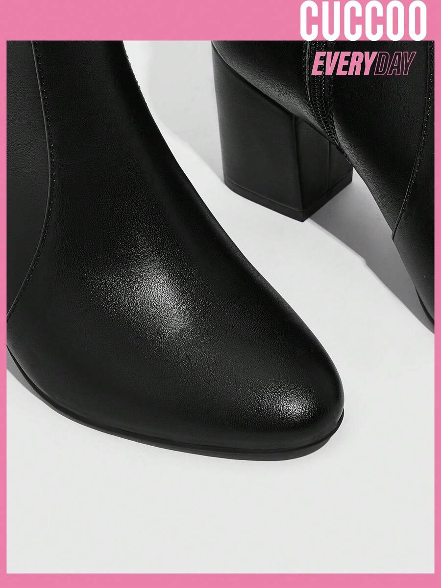 8355 1c-020 Botas De Moda Para Mujer Con Tacón Grueso CollectionCuccoo Everyday Collection