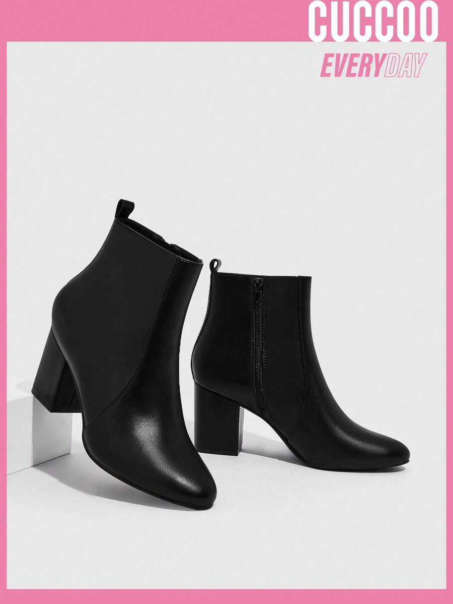 8355 1c-020 Botas De Moda Para Mujer Con Tacón Grueso CollectionCuccoo Everyday Collection