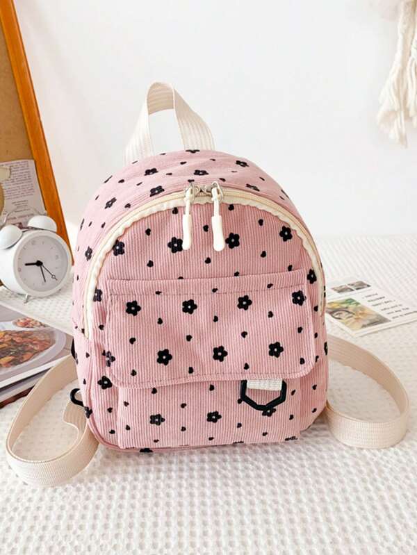 8042 1t-002 Mochila Con Estampado De Flores