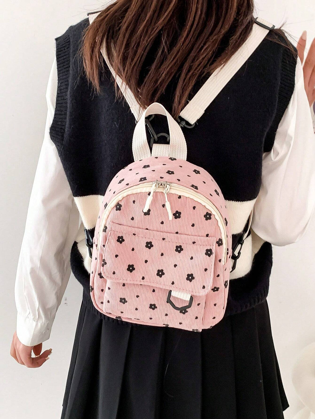 8042 1t-002 Mochila Con Estampado De Flores