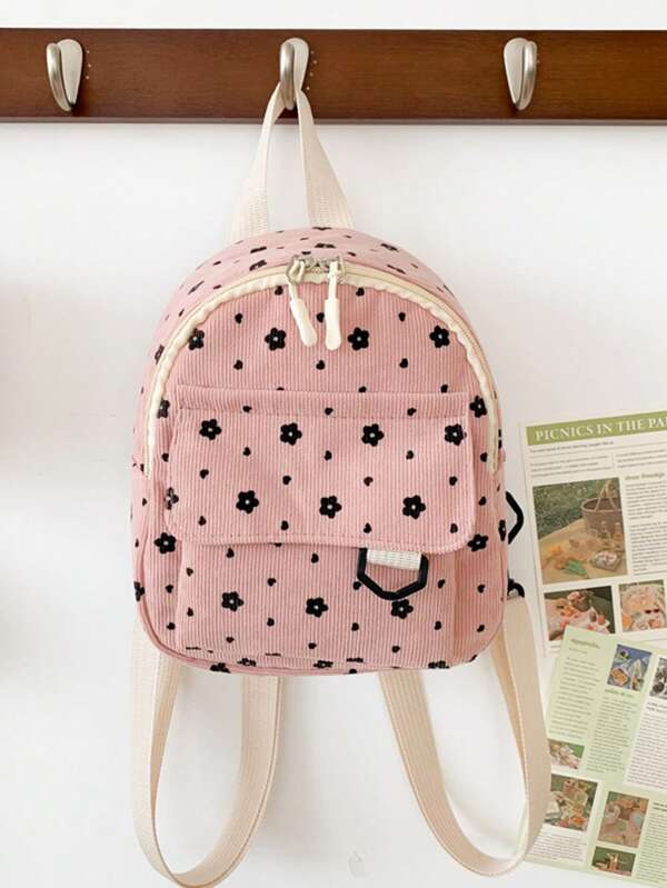 8042 1t-002 Mochila Con Estampado De Flores