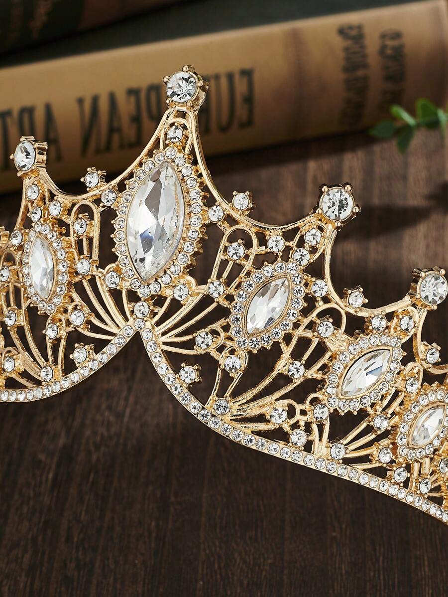 8397 1c-03-03 Diadema De Corona De Boda Con Pinza Para El Pelo