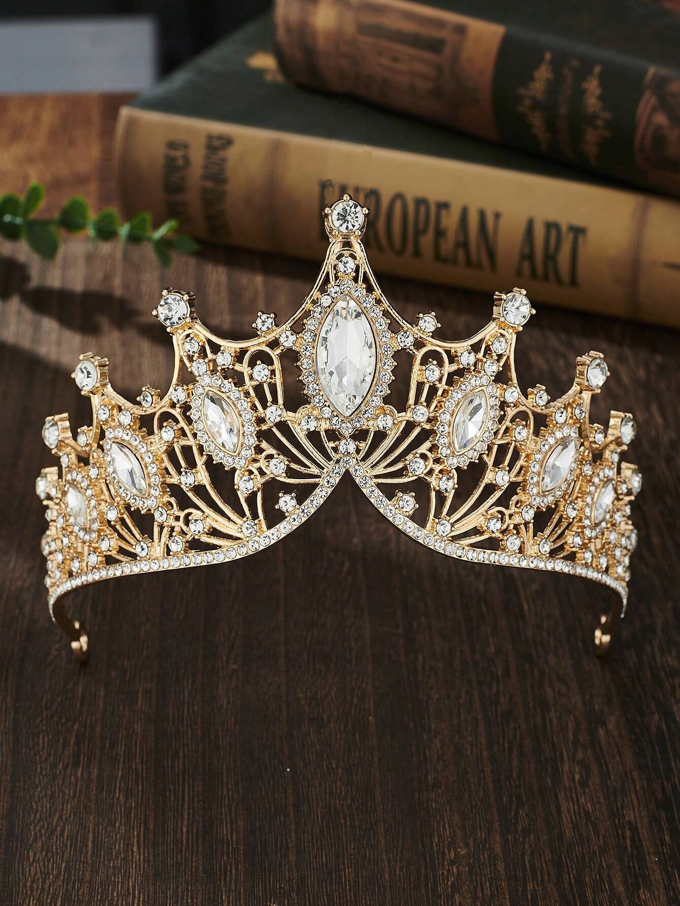 8397 1c-03-03 Diadema De Corona De Boda Con Pinza Para El Pelo