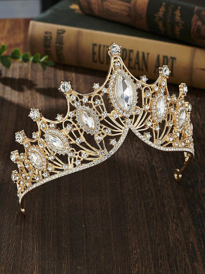 8397 1c-03-03 Diadema De Corona De Boda Con Pinza Para El Pelo