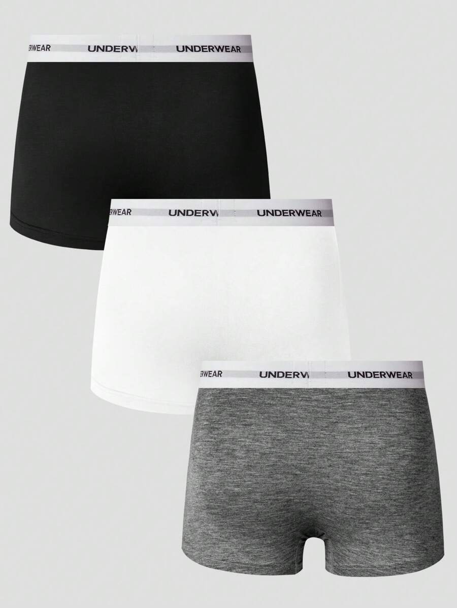 13877 1a-038 Bóxer 1 pieza Con Web De Letras Y Estampado De Dibujos Animados