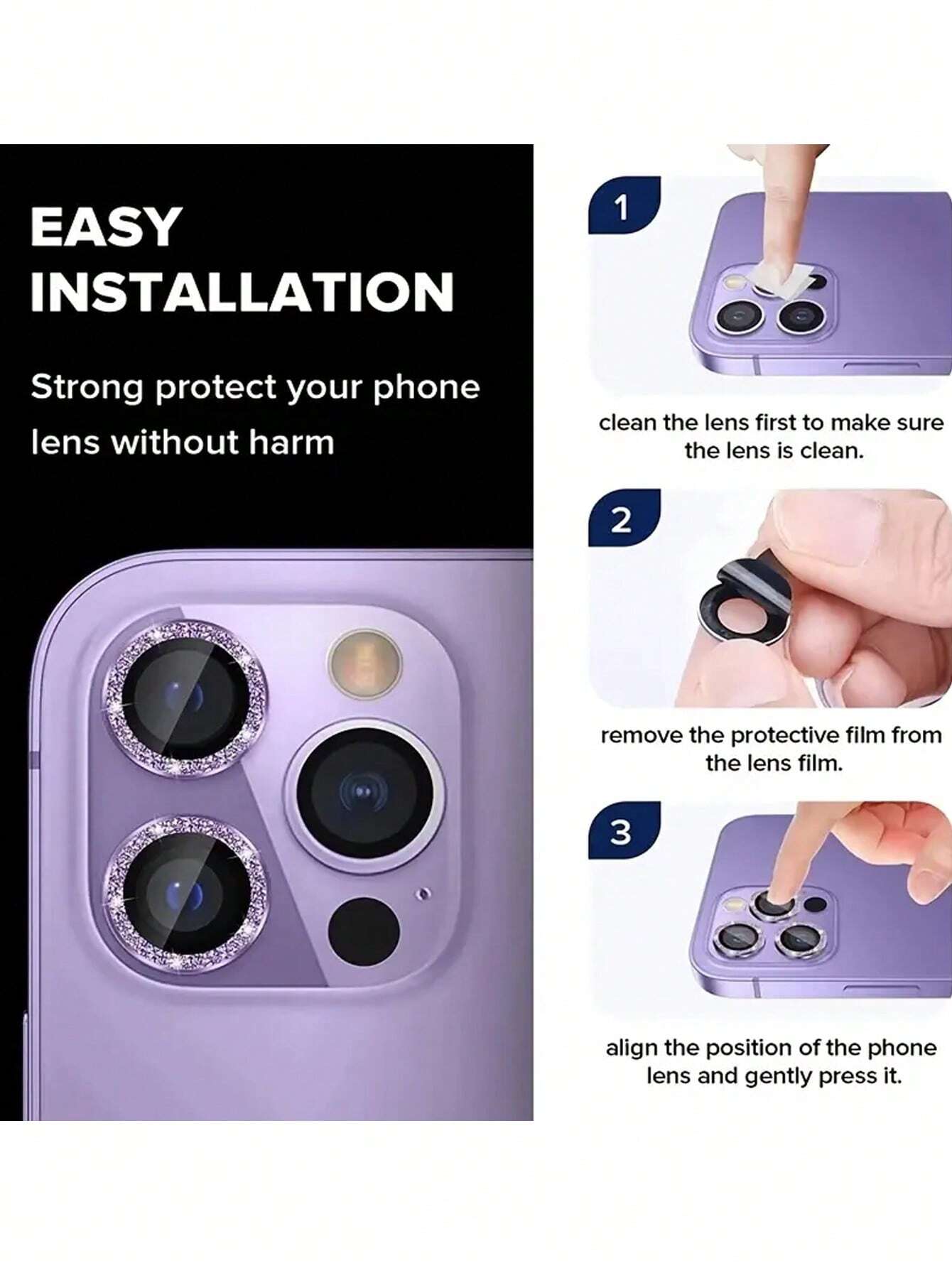 9177 2t-ProCa Protector De Cámara Con Purpurina Para Tapa