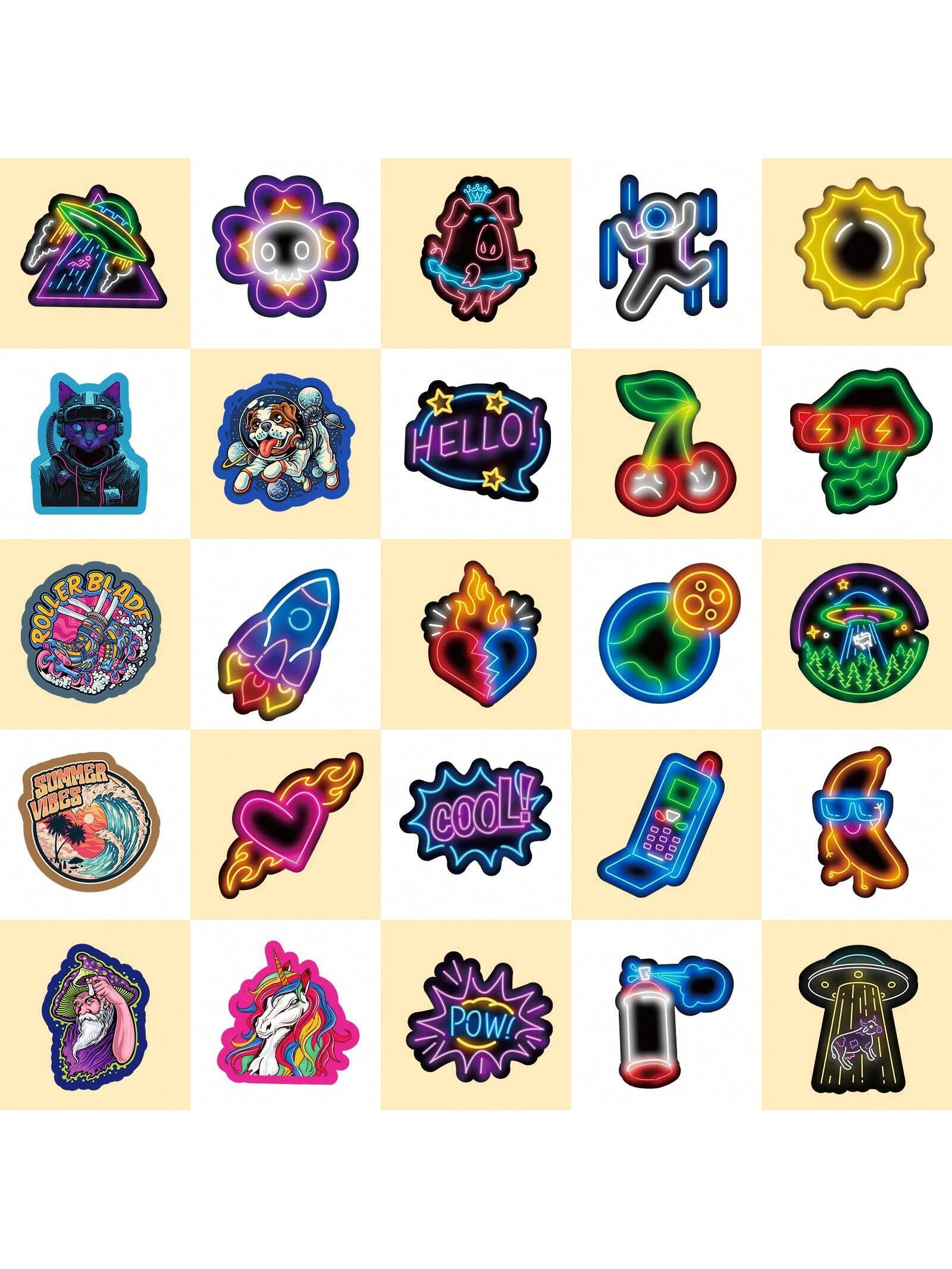15488 1b-002 Pegatinas neón 50 Pzas