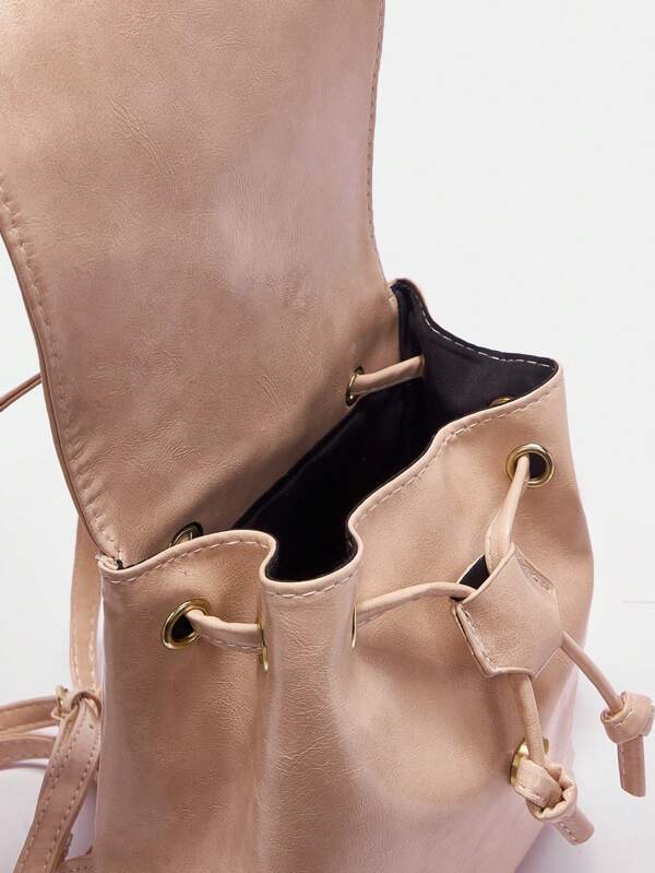 8124 b02-02 Mochila De Moda De Cuero Brillante En Rosa