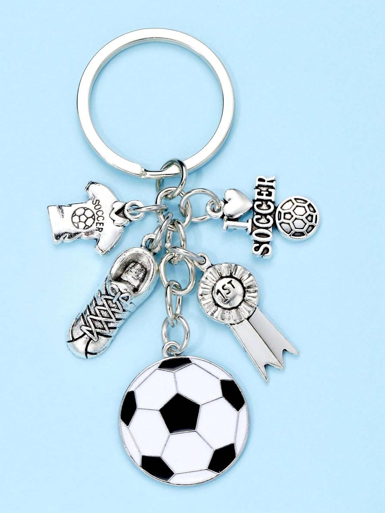 7281 b01-15 Llavero Creativo De Aleación De Serie De Fútbol