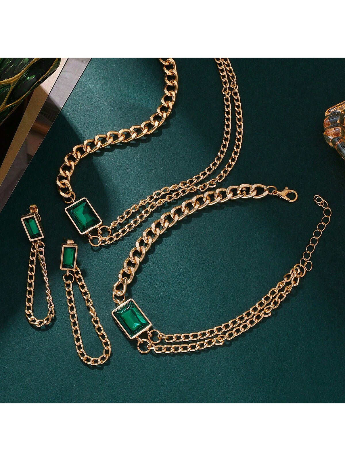 9839 1b-047 Cuatro Piezas/set joyas