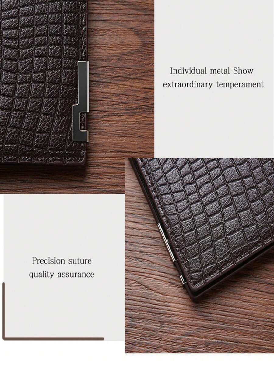 9709 1c-015 Cartera Y Soporte De Tarjeta De Crédito Con Clip De Dinero Para Hombre