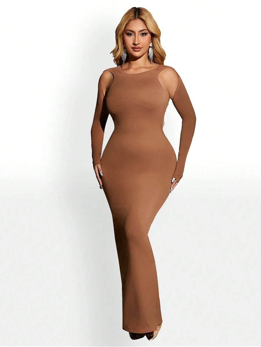 8264 1a-028 Vestido Body Con Abertura