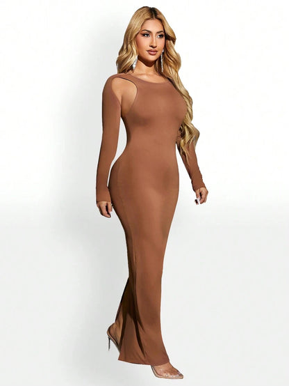 8264 1a-028 Vestido Body Con Abertura