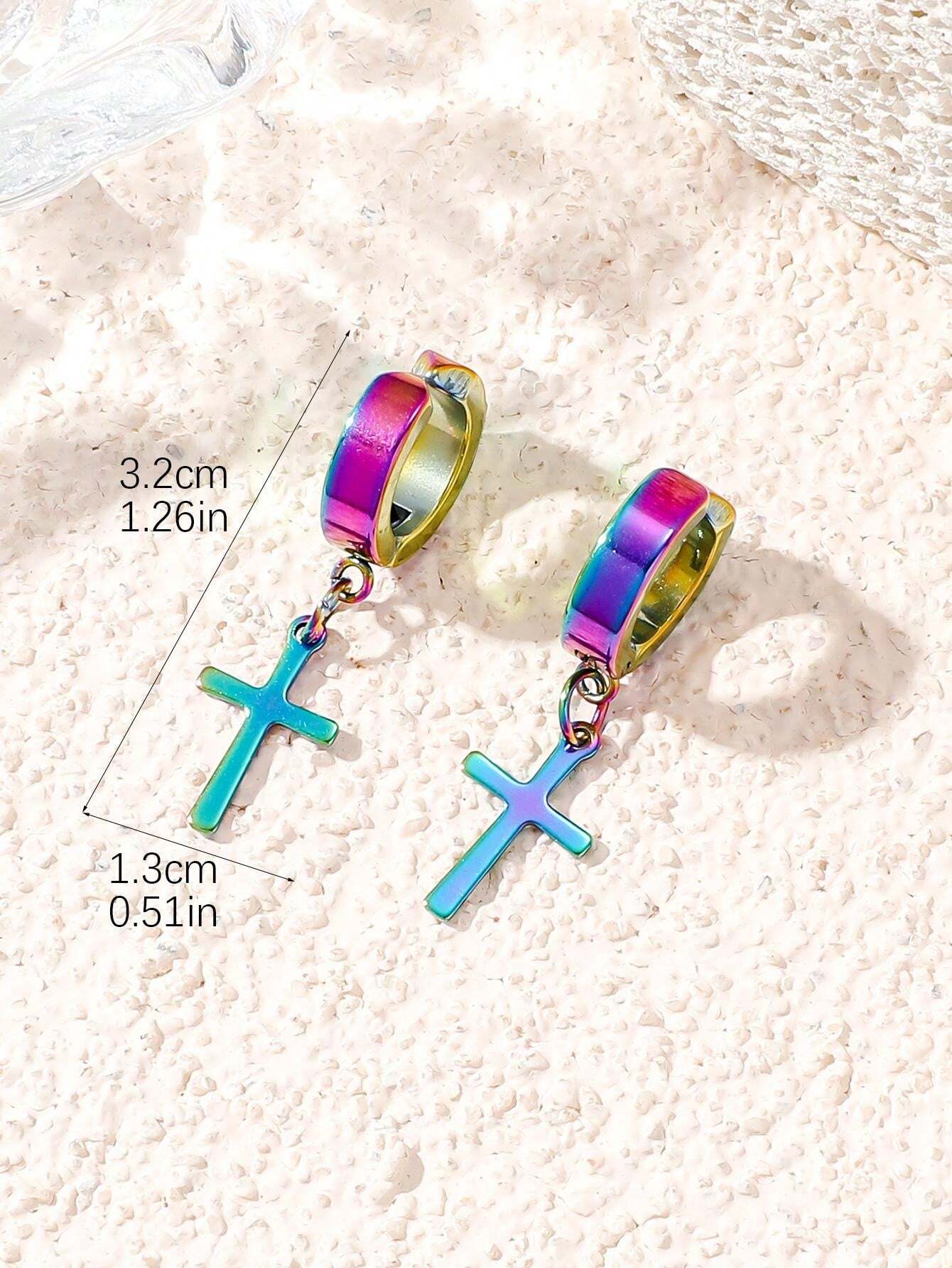 15096 1b-051 Aretes con estilo punk 2 Pzas