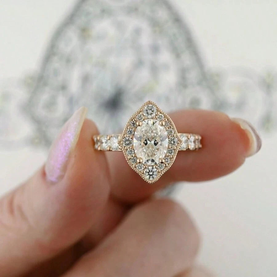 10609 1b-031 Anillo De Aleación Moderno Y Brillante Con Incrustaciones De Circonita