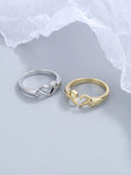 10776 1b-058 Anillo Con Forma De Corazón 2 Pzas