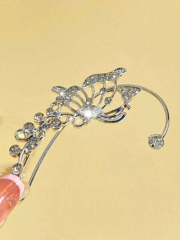 7833 b03-10 Una pieza pendiente con diamante de imitación con diseño de mariposa