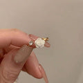 10610 02-b01-06 Anillo Abierto De Flores De Camellia Con Espinas Para Mujeres