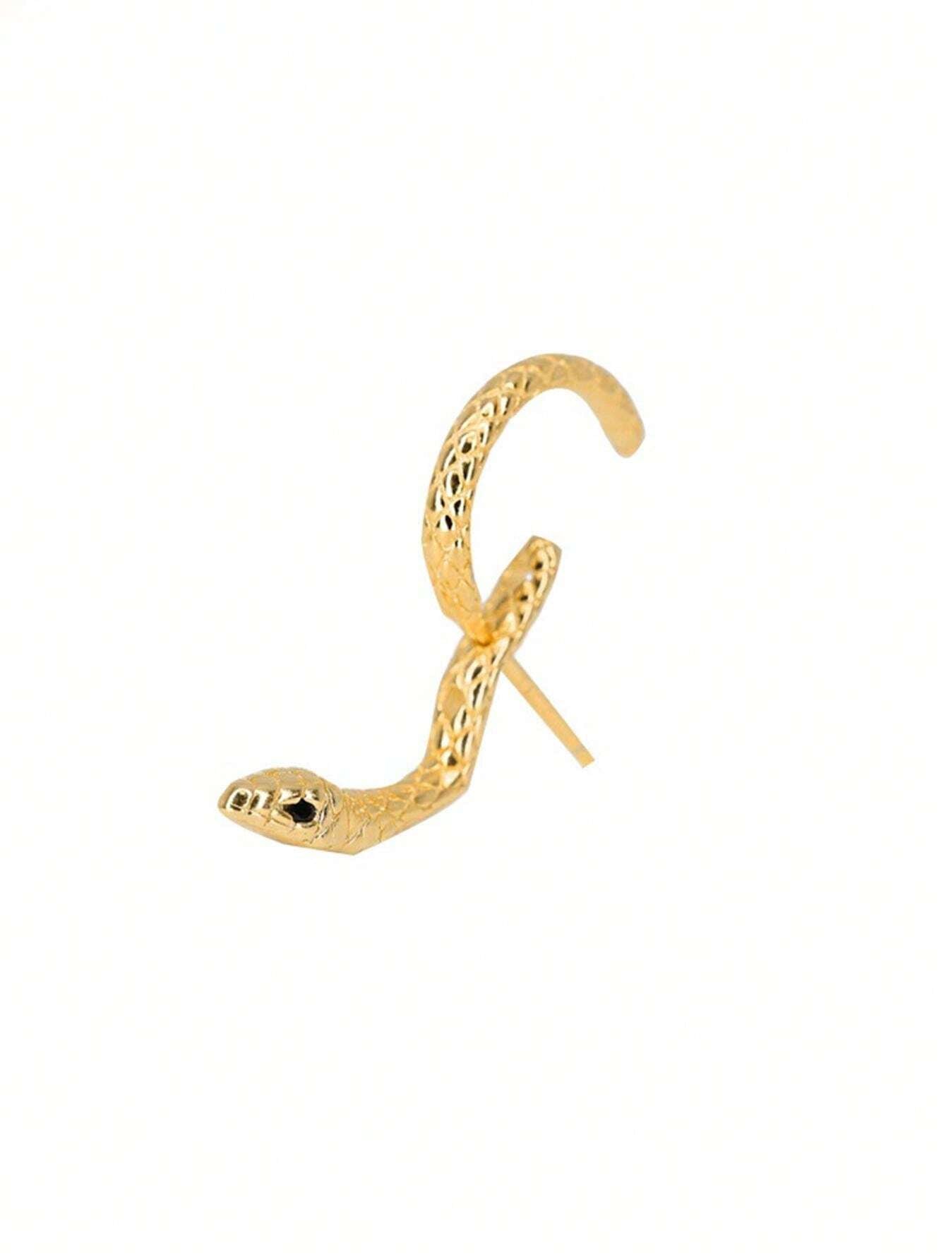 8030 1b-073 Un Par Aretes Ajustables Con Forma De Serpiente