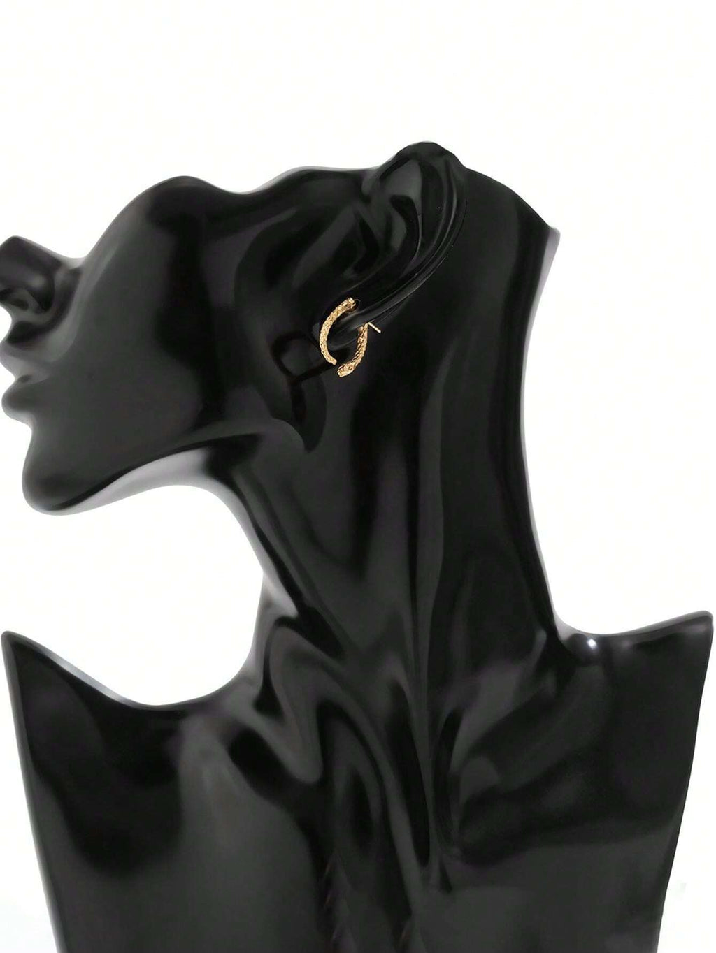 8030 1b-073 Un Par Aretes Ajustables Con Forma De Serpiente