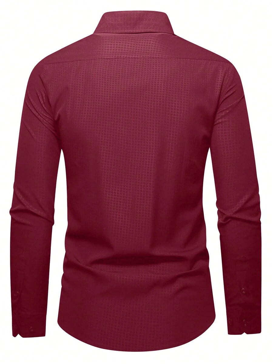 9005 1t-006 Camisa De Manga Larga Para Hombres