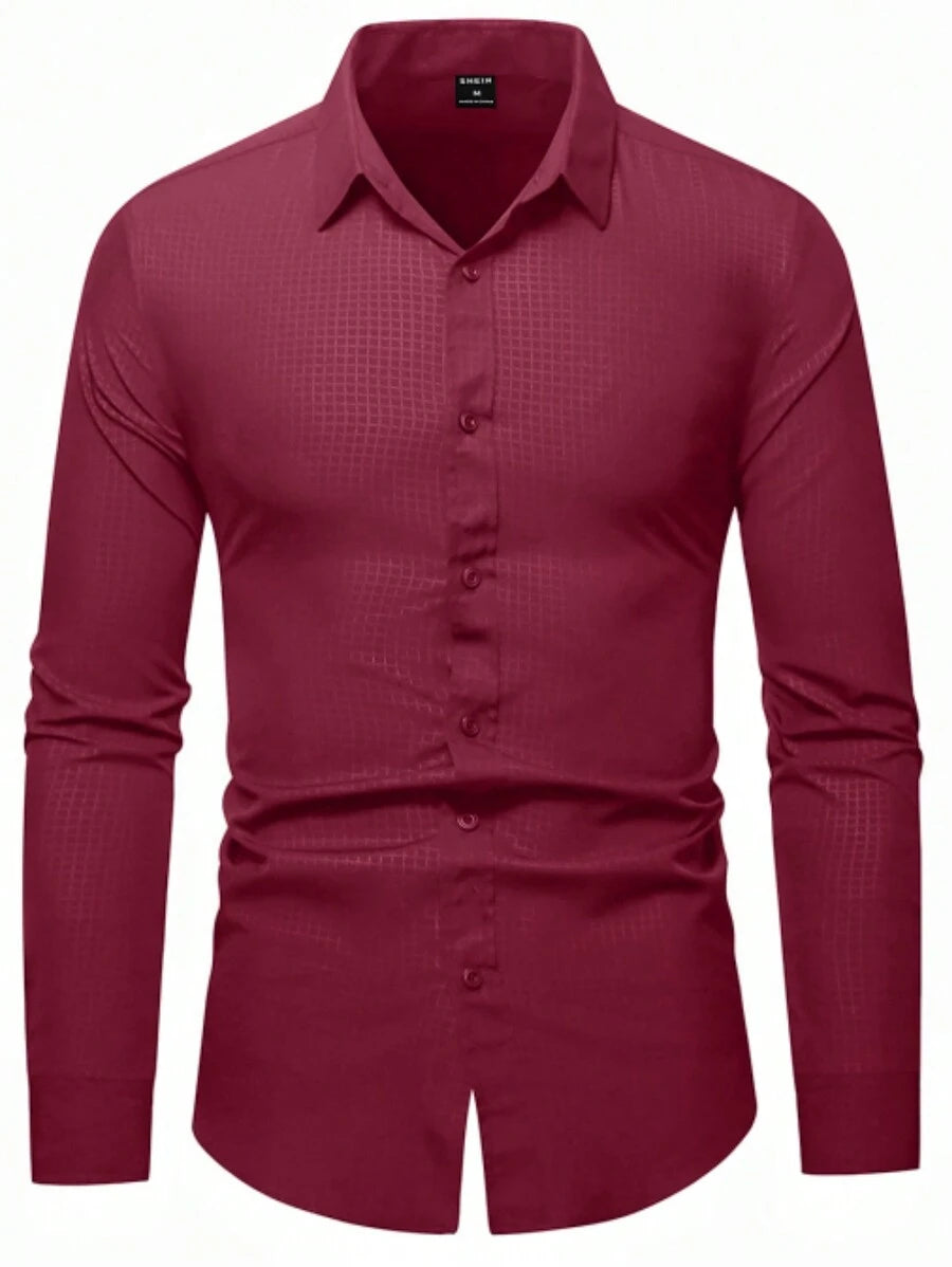9005 1t-006 Camisa De Manga Larga Para Hombres