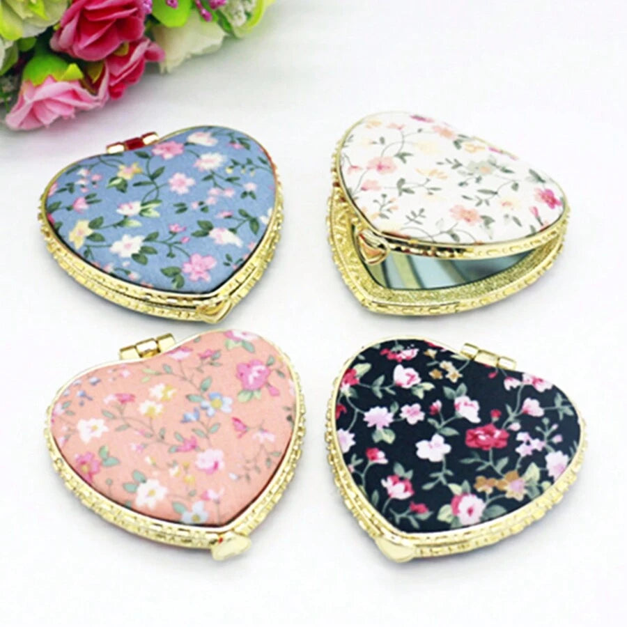 11409 1b-043 Espejo De Viaje Portátil Plegable Vintage