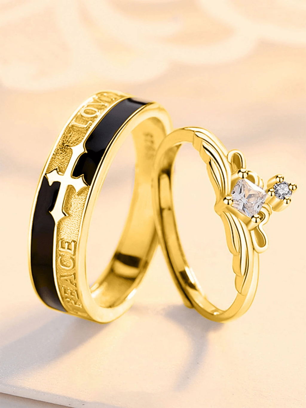 14976 1b-01-10 Anillos De Pareja 2 Pzas