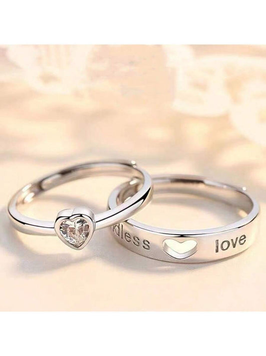 9380 a10-28 Paquete De 2 Anillos Para Parejas Te Amo Con Todo Mi Corazón