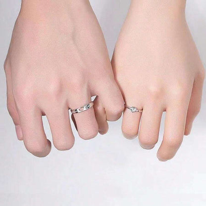 9380 a10-28 Paquete De 2 Anillos Para Parejas Te Amo Con Todo Mi Corazón