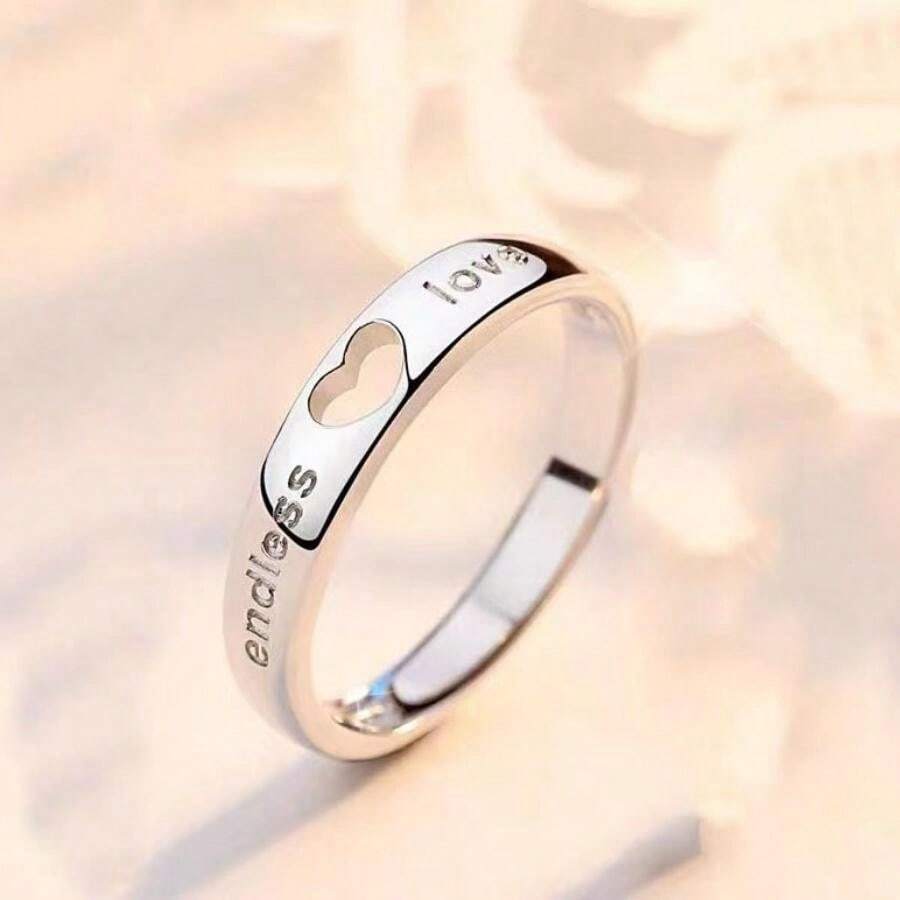 9380 a10-28 Paquete De 2 Anillos Para Parejas Te Amo Con Todo Mi Corazón