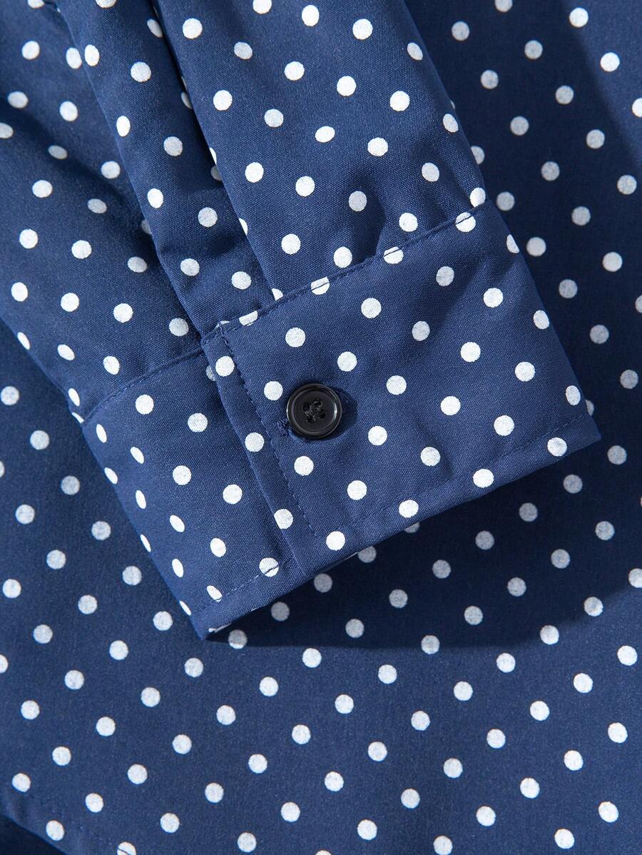 9547 1a-100 Camisa Larga De Manga Larga Para Hombres Con Botones