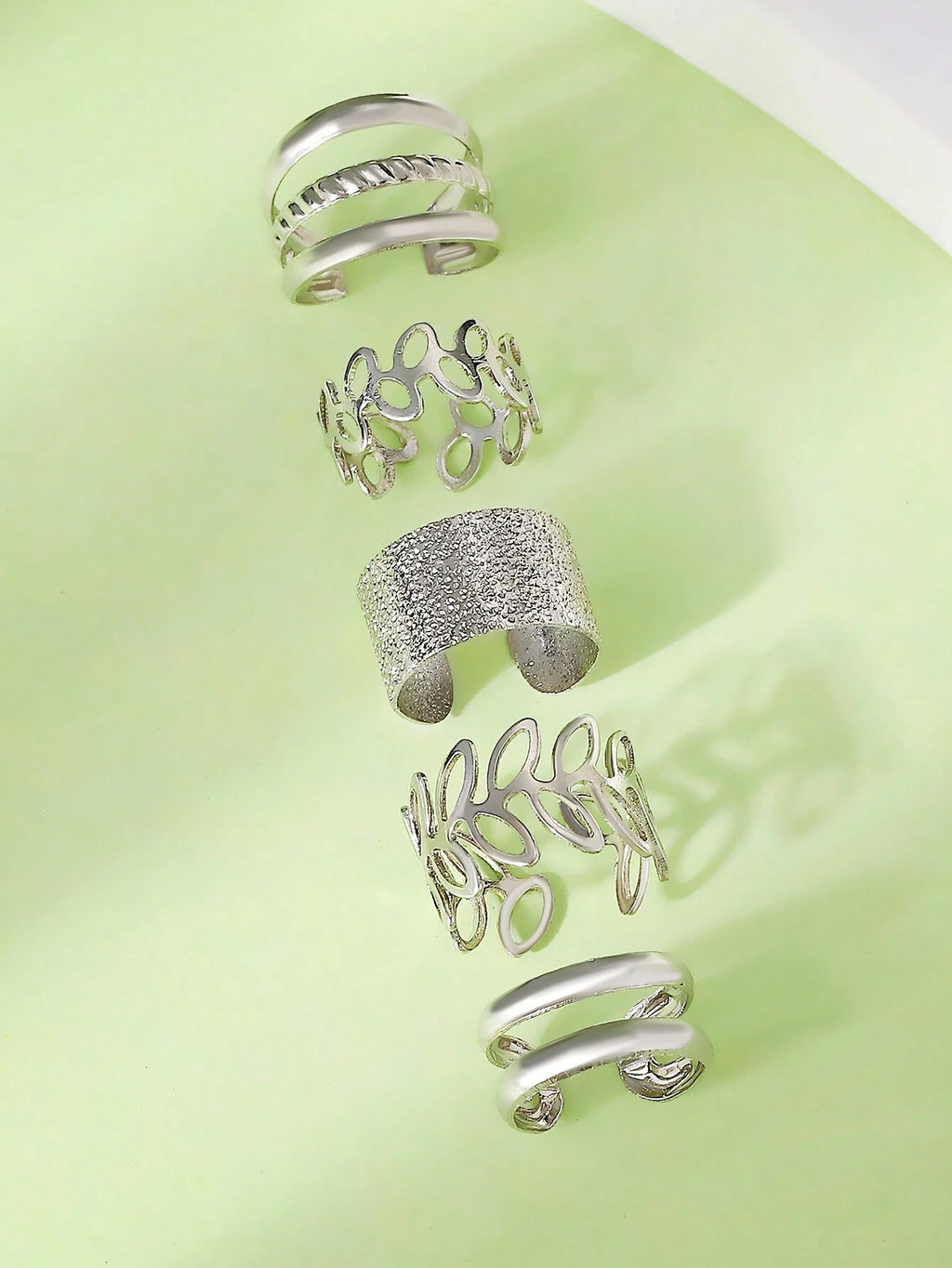 15388 2b-01-03 Pendientes Ajustables Dorados 5 Pzas