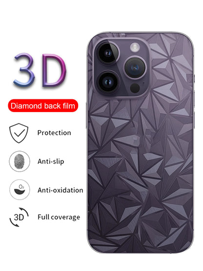 13971 2t-343 Conjunto de 3 protectores de pantalla trasera en forma de diamante 3D