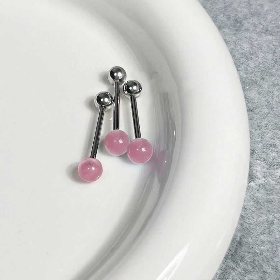 10019 1b-076 Un Piercing de lengua con piedra