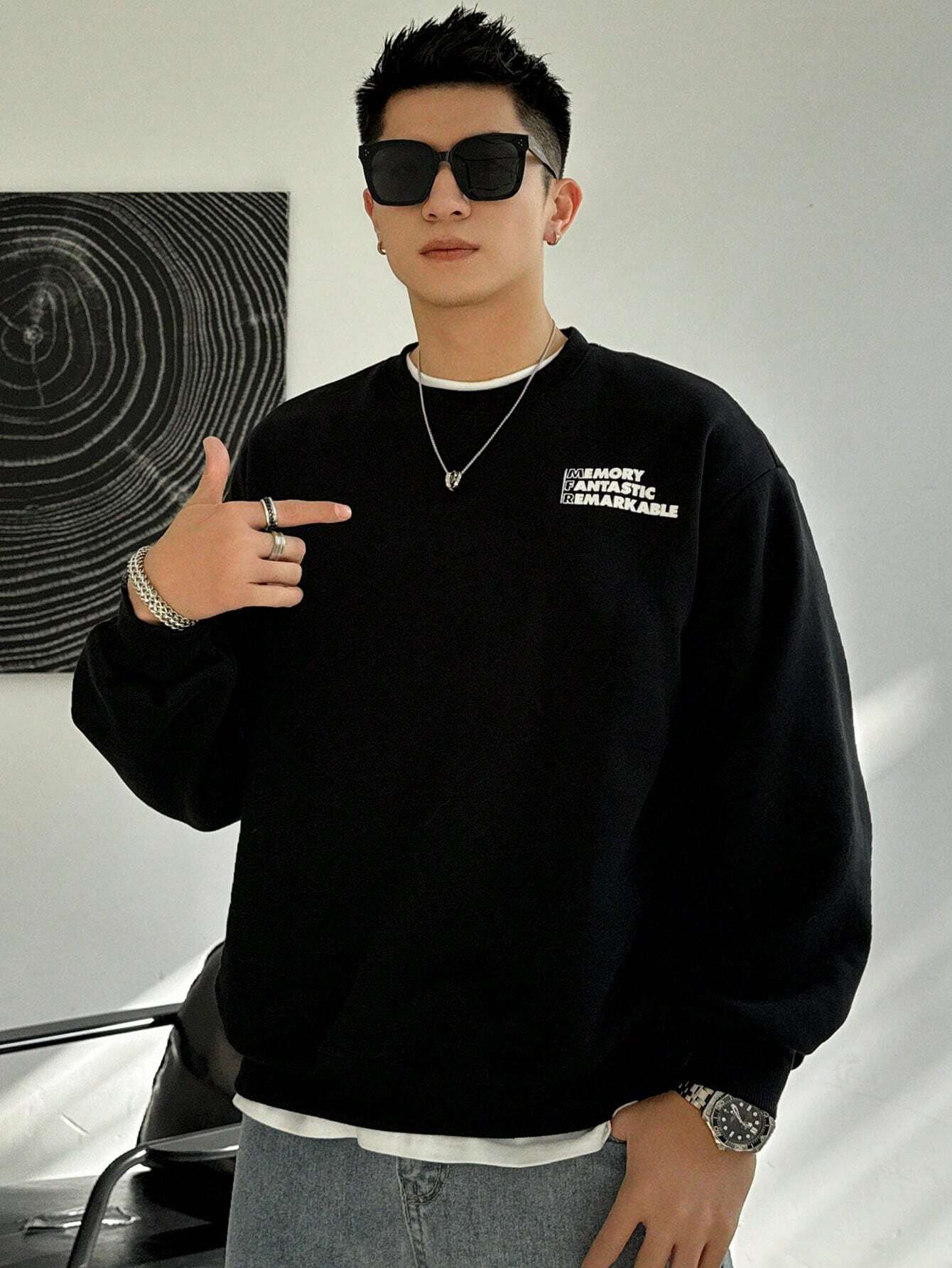 13925 2a-04-23 Sudadera Con Estampado De Letras 1 Pza